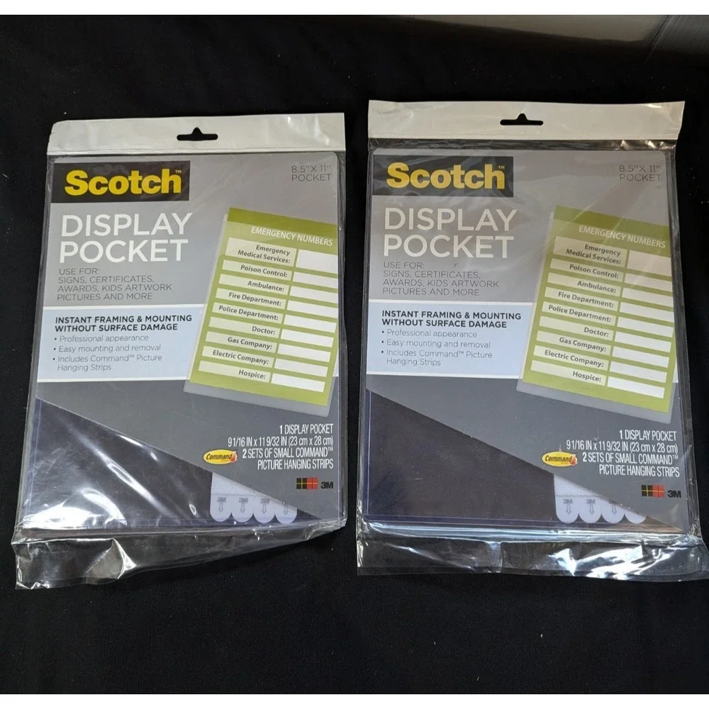 2 lot Scotch Display Pocket sleeves signs plaques awards pictures artwork NEW
